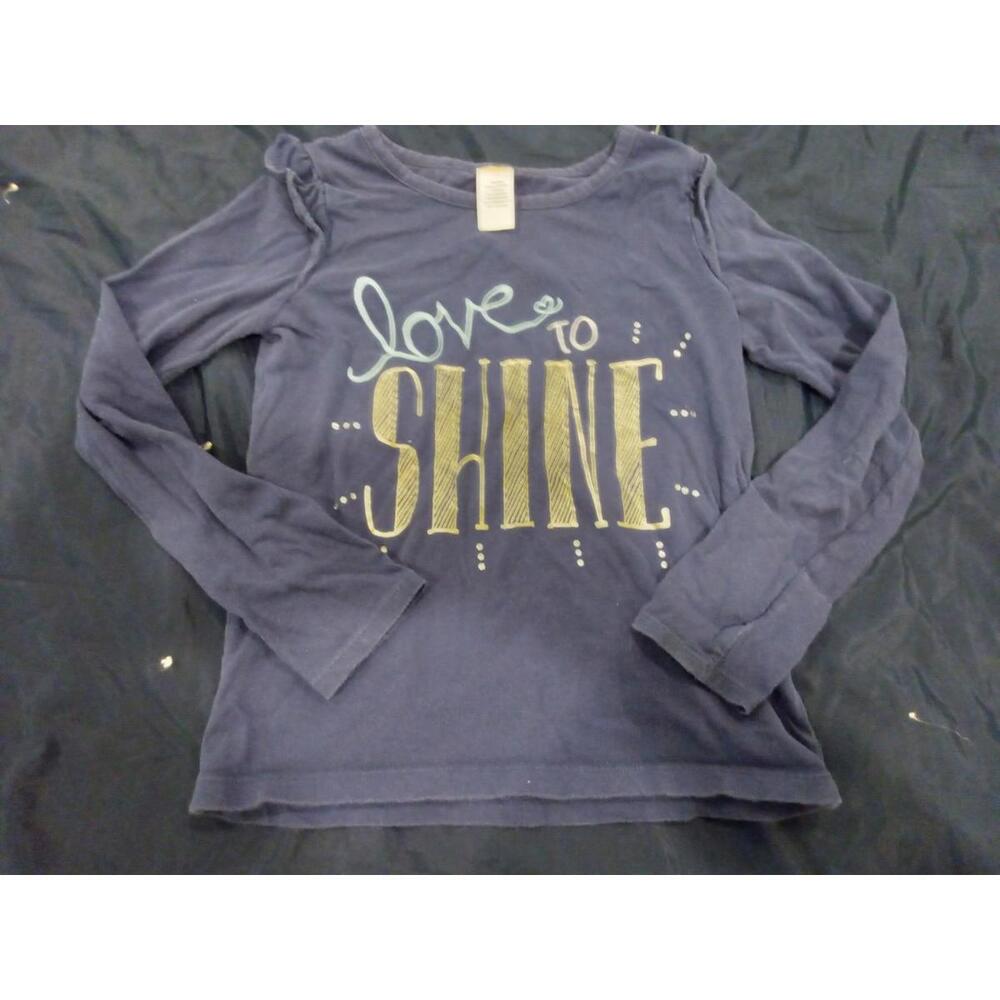 Gymboree Girl's Size 10 Blue Long Sleeve Love to Smile Blue T-Shirt Casual